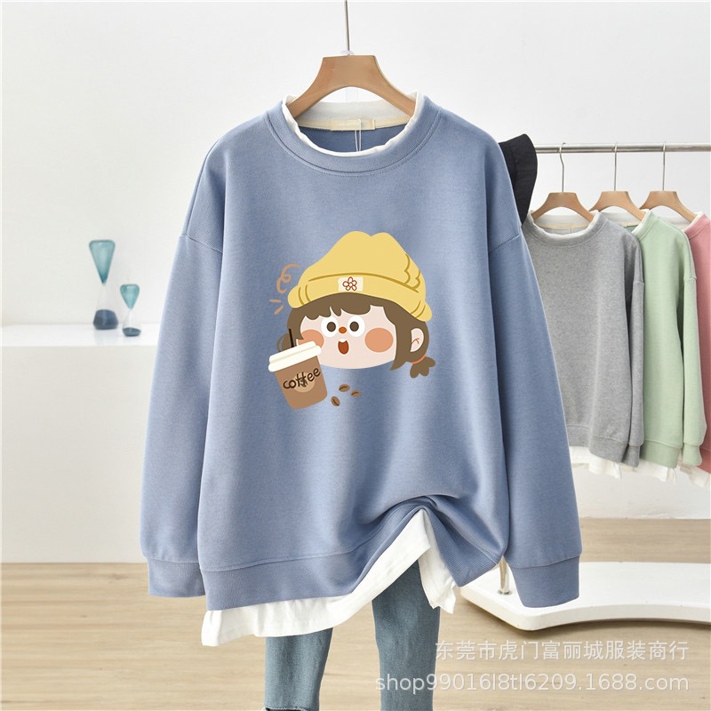 新款女士卫衣2023春季韩版设计感时尚小众圆领宽松女装休闲上衣详情34