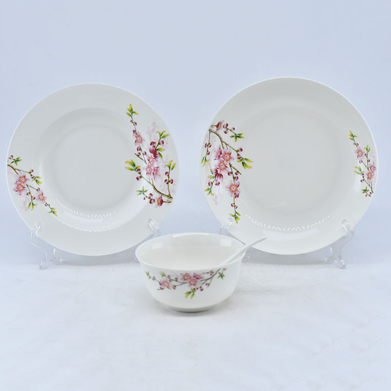 54 Skull Porcelain Tableware set, Chinese peach blossom bowls and plates complete set wholesale, household rice bowls and chopsticks, housewarming gifts wholesale pic 11