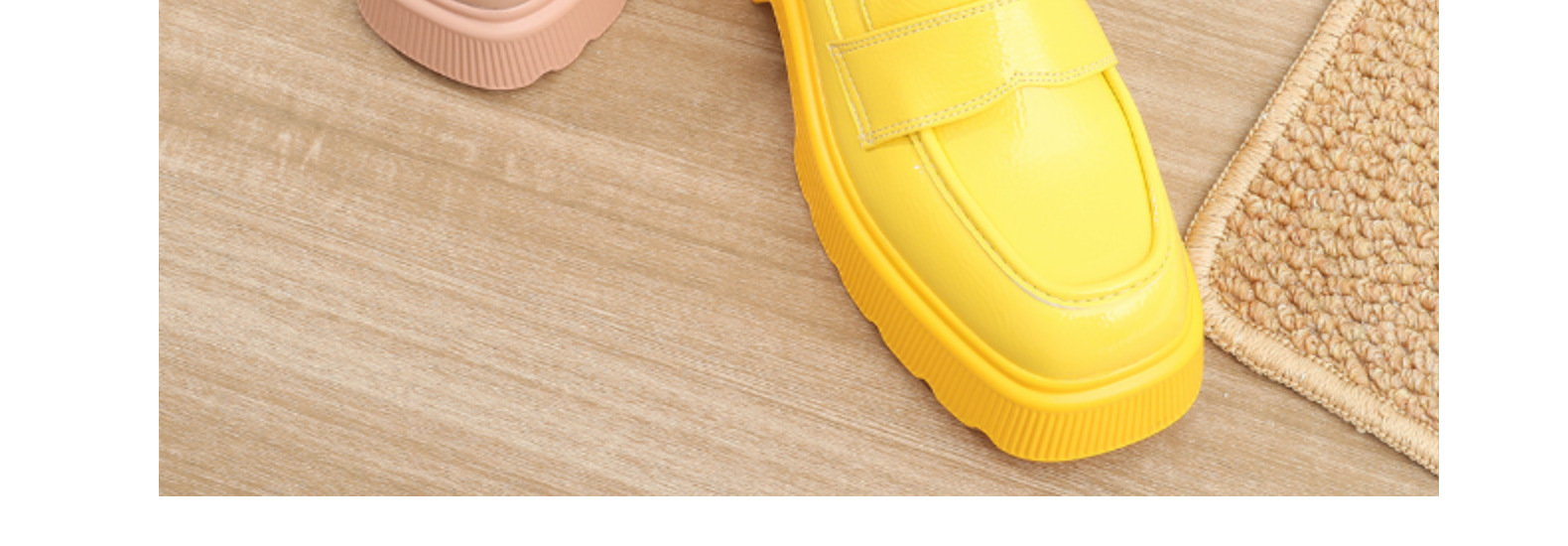 单鞋女休闲小白鞋女牛皮厚底乐福鞋2021秋季新款女鞋米白色小皮鞋详情12