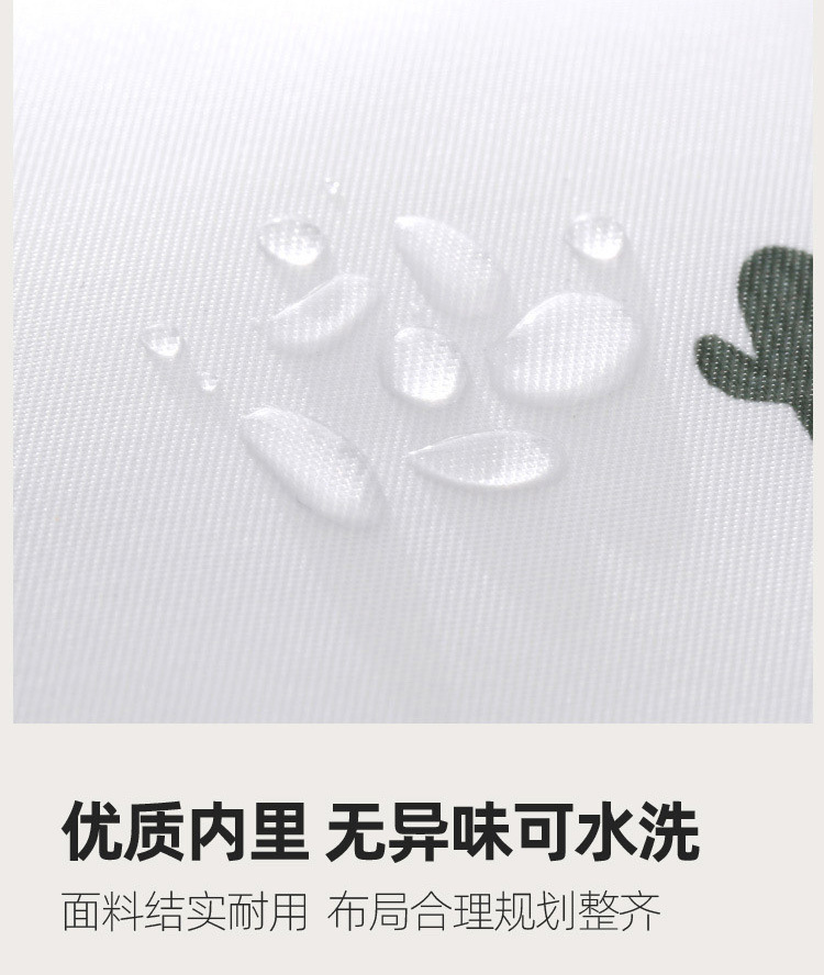 A modern, simple, waterproof travel bag with a large capacity and a hook for toiletries. It is a portable hand-held toiletries and cosmetics storage bag pic 7