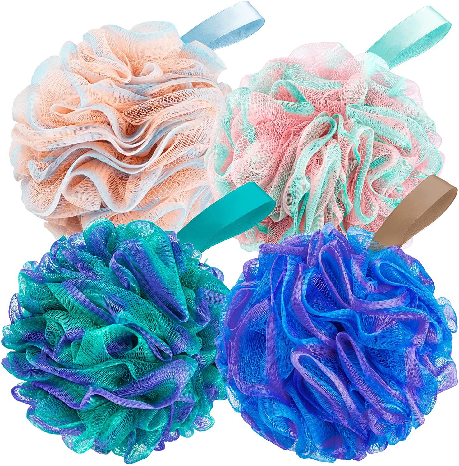 Customizable styles of bath balls from the original manufacturer, including bubble nets, bath sponges, bath balls, GRS recycled materials, and bath flowers pic 15