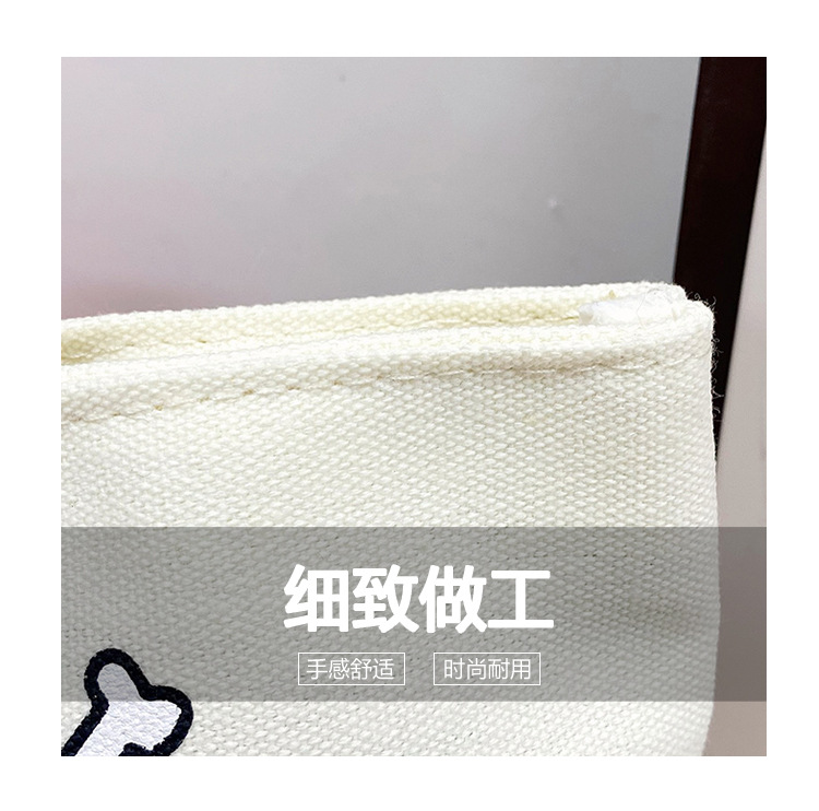 上班族便携妈咪帆布包购物学生可爱水桶型手拎便当带饭盒手提包女详情9