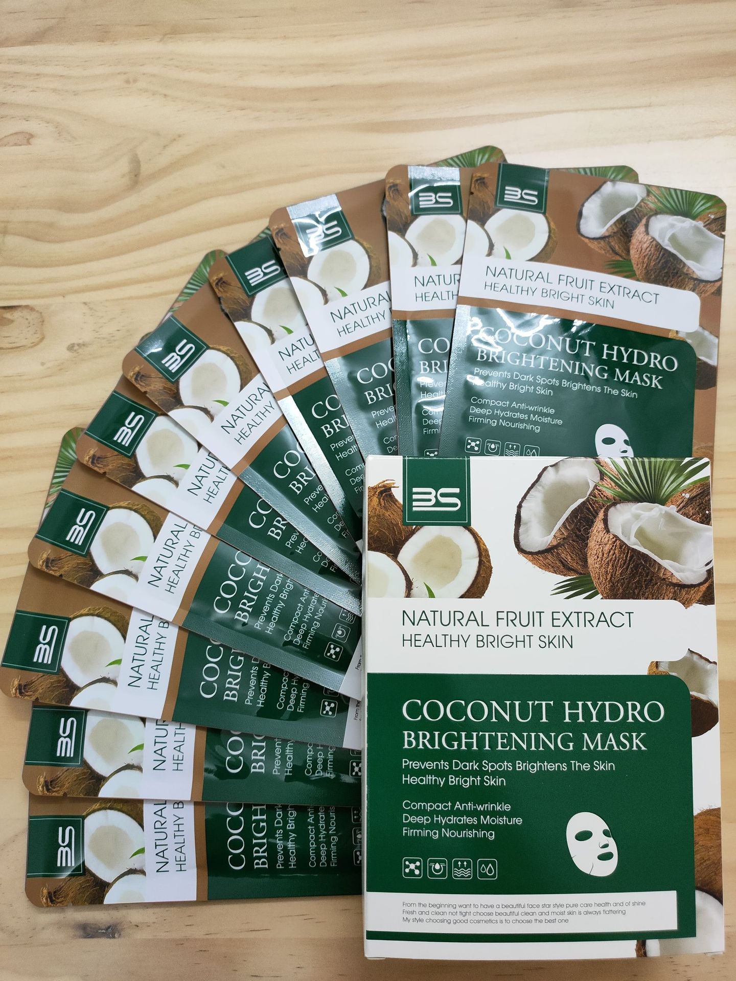 3S盒装面膜外贸纯英文水果面膜 椰子补水保湿面膜贴 跨境爆品现货详情5