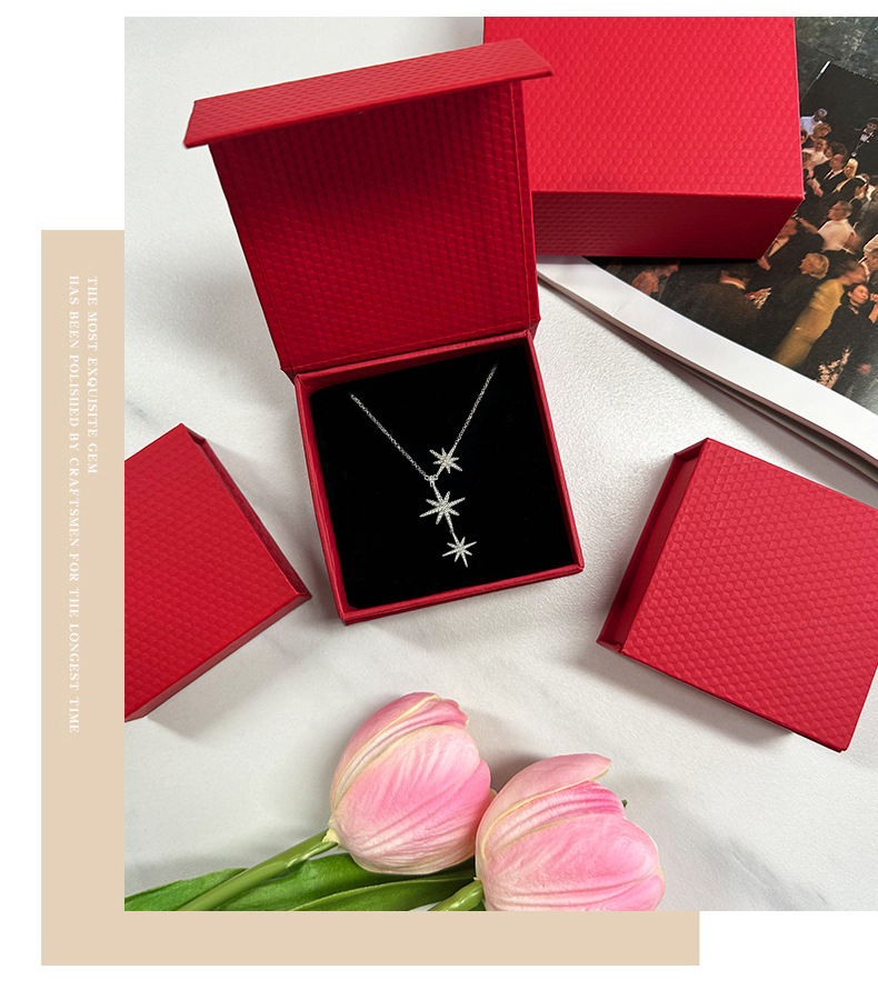 Wholesale of high-end magnetic flip cover jewelry packaging boxes, stud jewelry boxes, ring and necklace storage boxes, bracelet and accessory boxes pic 15