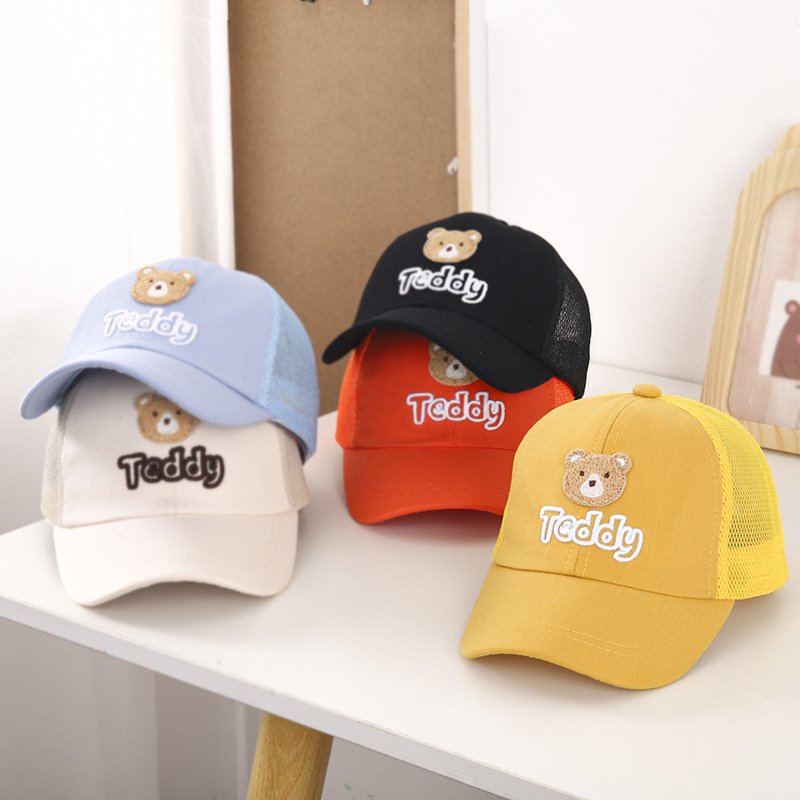 Sombreros para niños 2022 verano transpirable bebé verano mesh cap pato tongue sombrero para mujeres bebé malla protector solar sombrero de béisbol pic 1