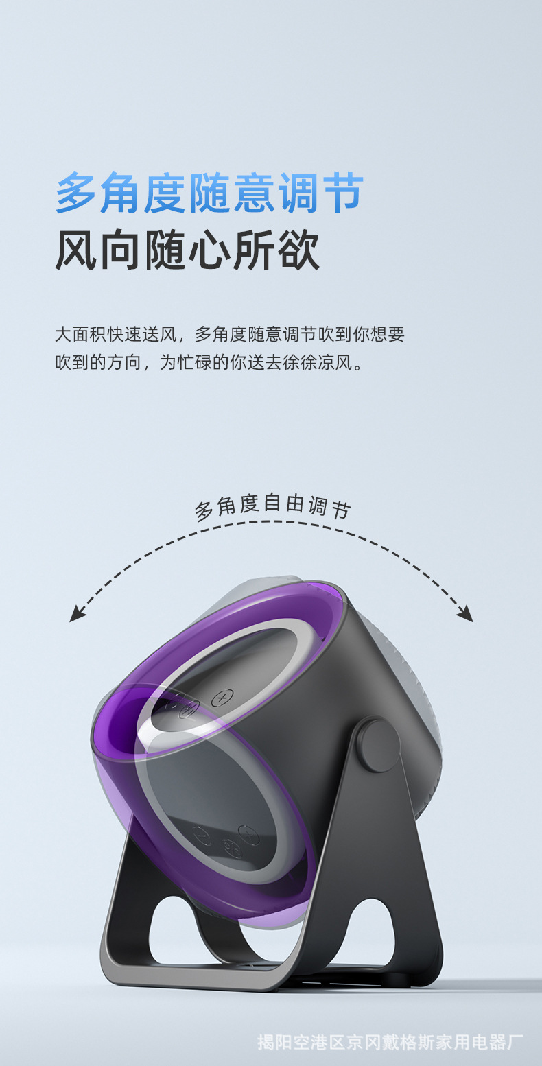 2025跨境usb桌面新款风扇小型便携迷你家用厨房宿舍无叶小风扇详情12