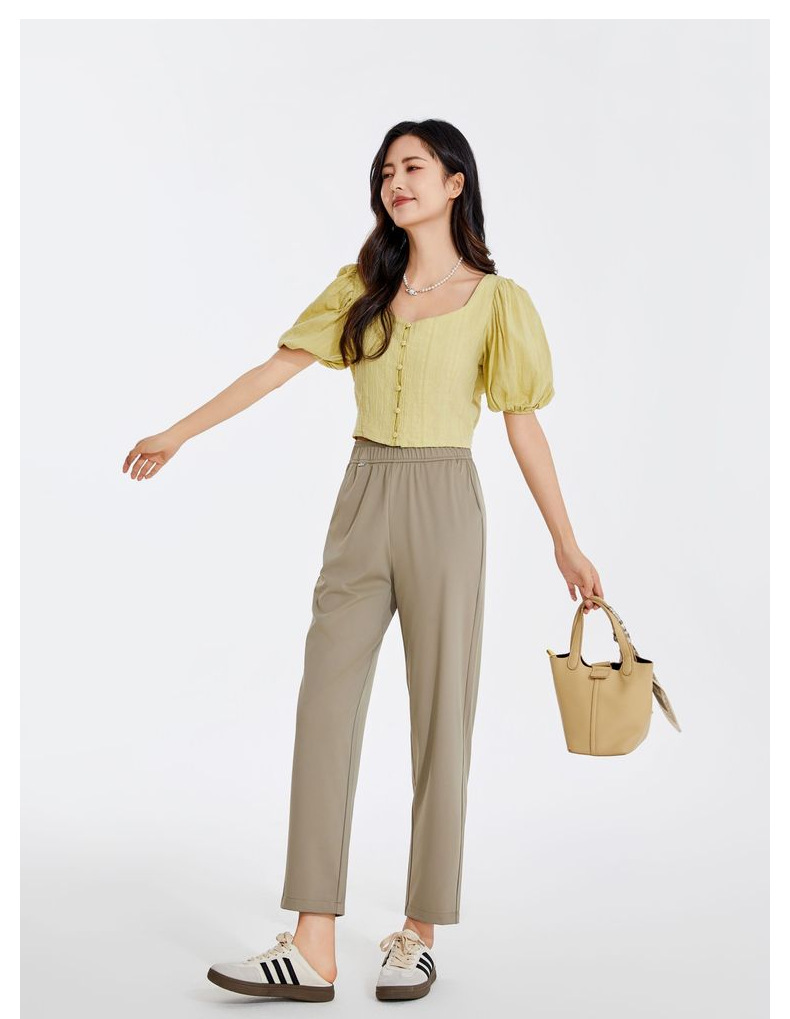 【面膜冰冰裤】夏女裤新款面膜防污防晒大码烟管九分休闲冰冰裤女详情34