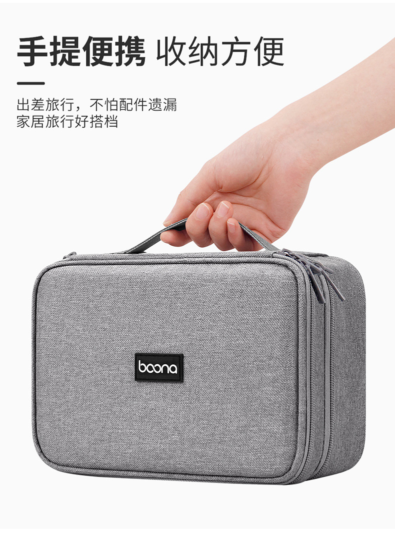 包纳 厂家直销耳机收纳盒数据线数码收纳包硬盘充电宝电源保护套详情7