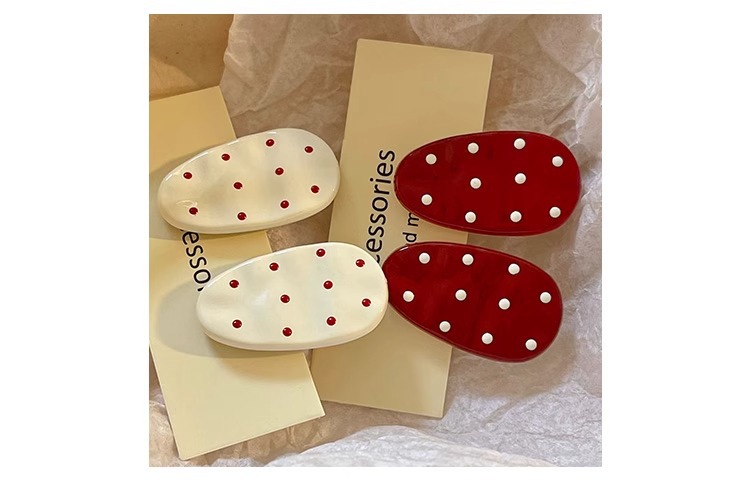 Korean-style polka dot bangs, small hair clips, sweet and cute girl, broken hair, duckbill clips, small forehead clips, headwear, side hair clips pic 3