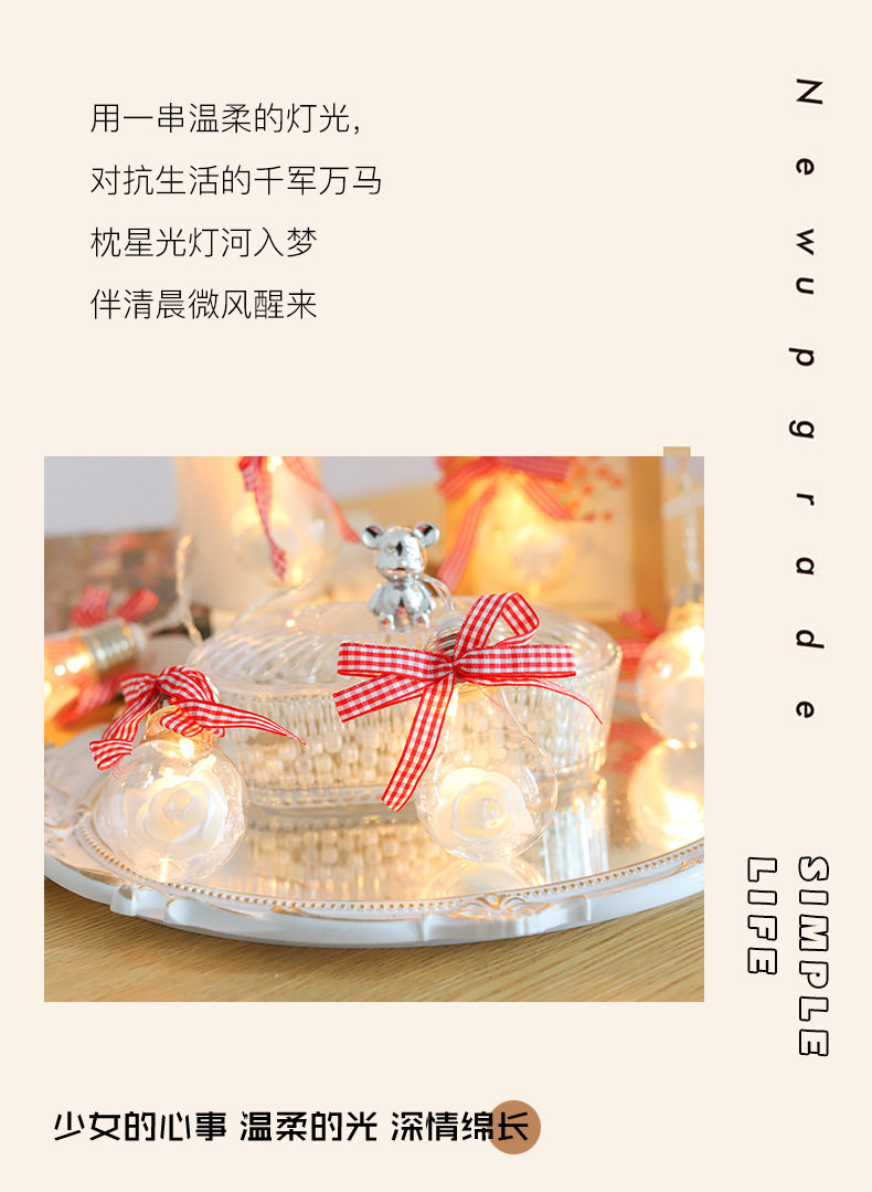 跨境新款LED灯泡灯串圣诞节 北欧家居装饰灯彩灯串灯挂件拍照道具详情11