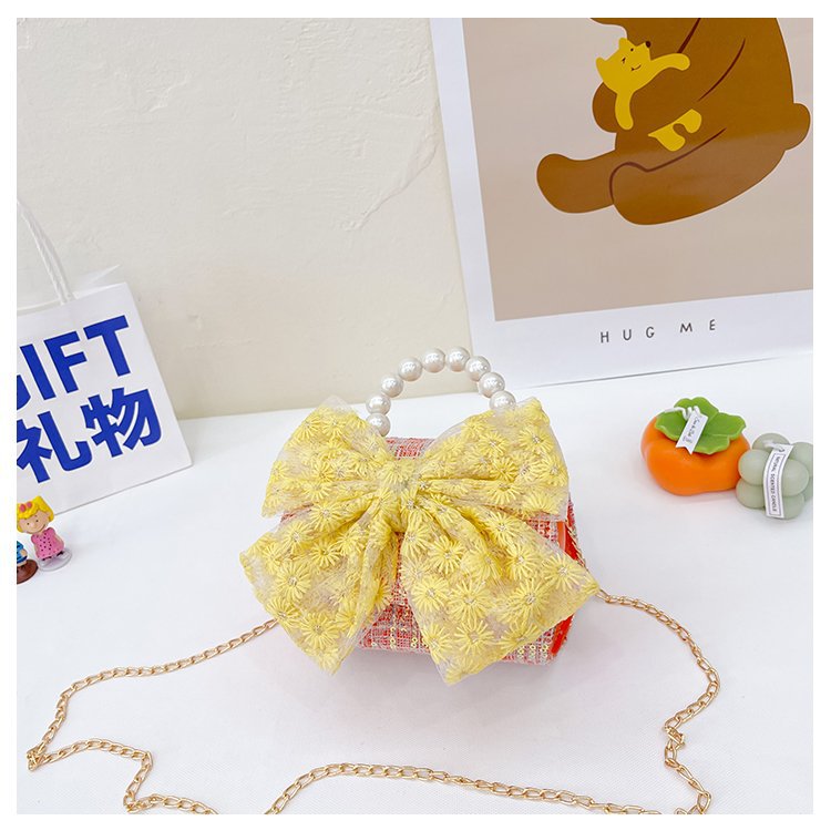 可爱女童斜挎包小香风时尚儿童手提斜背包包公主淑女珍珠包单肩包详情90