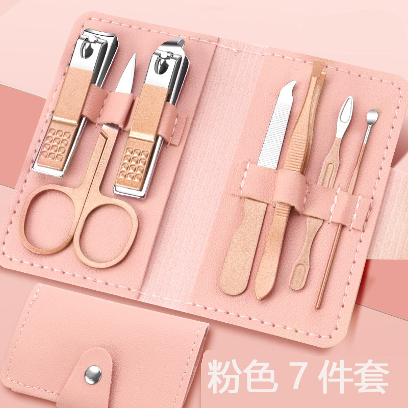 Cross-border nail clipper set of 7 pieces, nail clippers, nail clippers, pedicure and nail care tools set pic 2