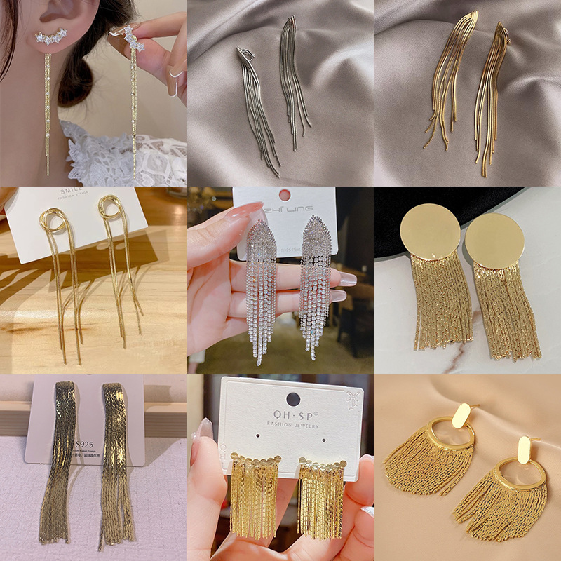 S925 Silver needle European and American style fashionable earrings, simple and elegant, niche and individual, high-end sense, stud earrings for women wholesale pic 3