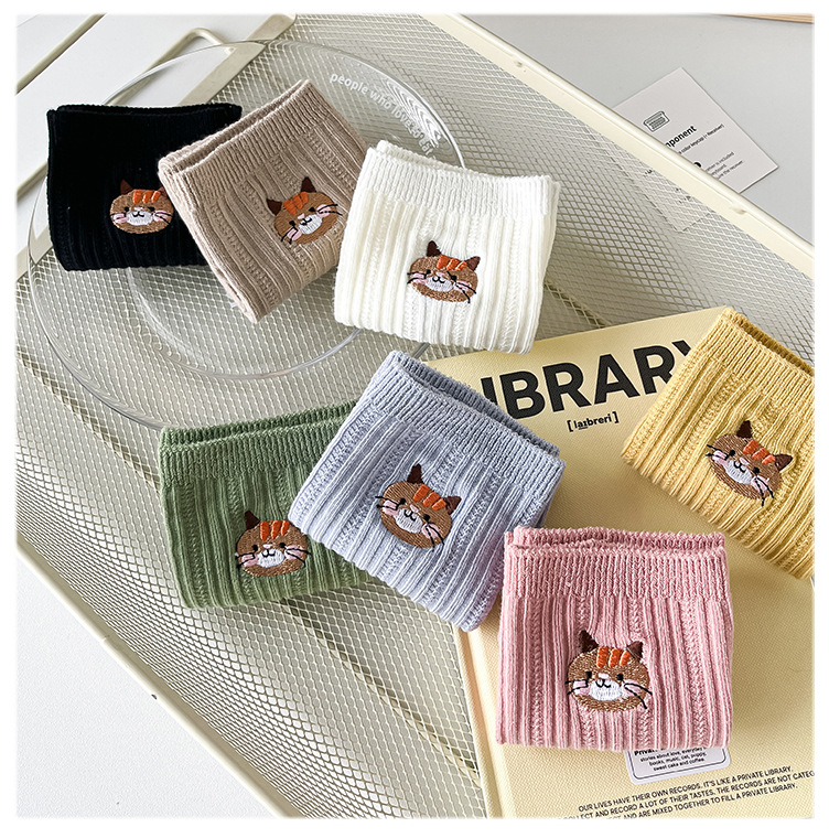 Sock stall, one-piece delivery for autumn and winter, new Japanese-style cute kitten cotton socks for women, double-needle mid-calf socks for women, casual and breathable pile socks, one-piece delivery pic 17