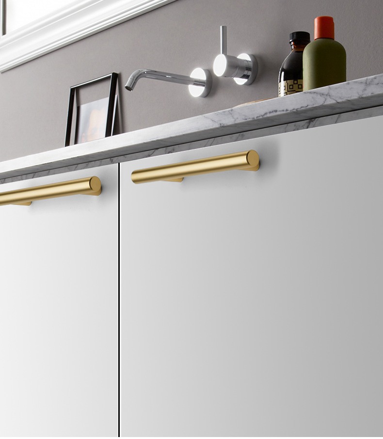 厂家批发轻奢哑黑金色抽屉橱柜衣柜门拉手柜门铝合金简约门把手详情17