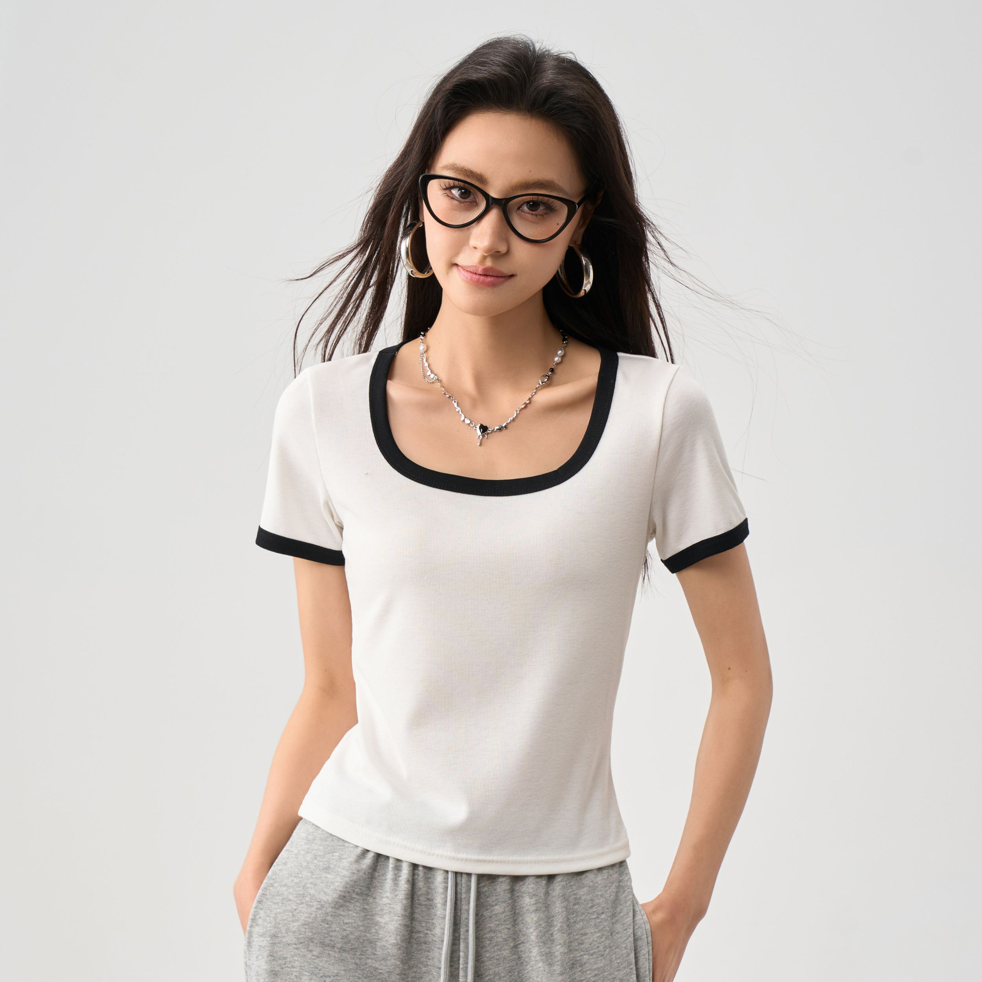 【面膜冰冰裤】夏女裤新款面膜防污防晒大码烟管九分休闲冰冰裤女详情9