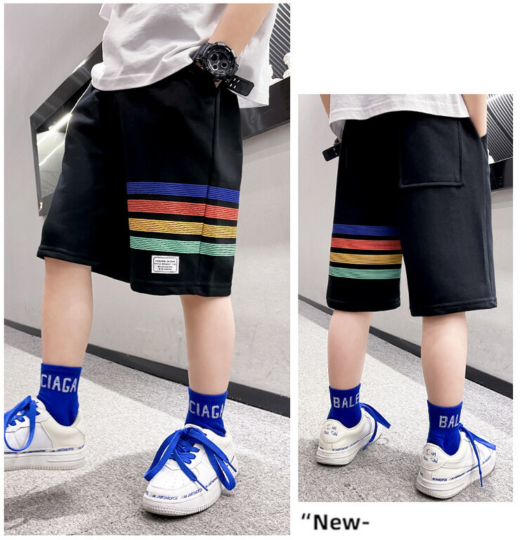 The 2022 new summer loose and stylish cotton capri shorts for boys are a trend of casual summer pants for middle-aged children pic 46