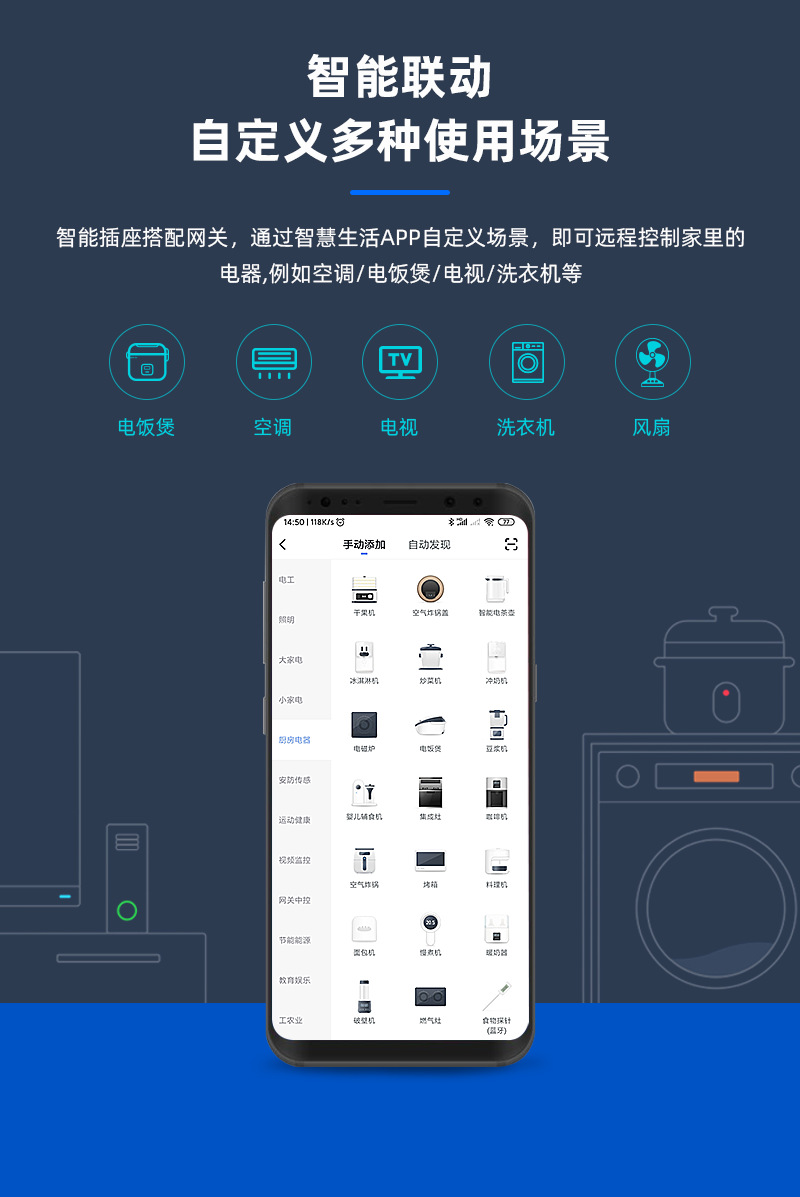 【 Tuya Smart 】wifi smart socket Voice timer Mobile phone control US-spec smart plug Cross-border pic 4