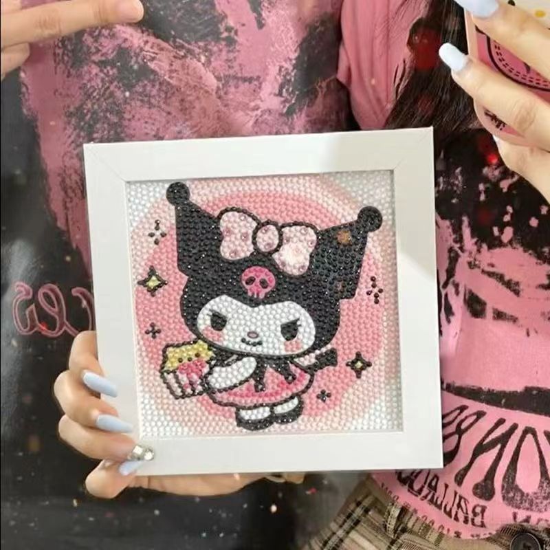 钻石画满钻带框diy手工制作相框画儿童卡通钻石贴画礼物贴纸玩具详情2