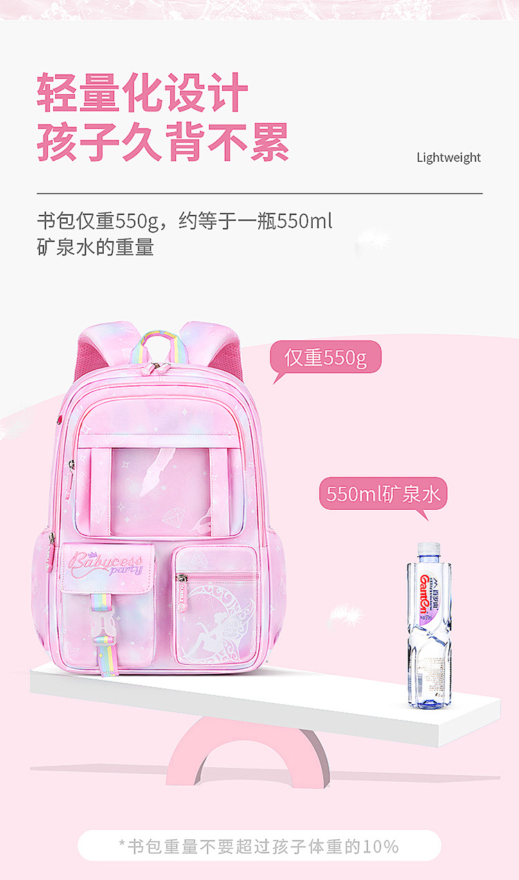2022 nuevo influencer escuela primaria niños mochila para niñas niñas 1-3-6 grado ligero reducción negativa impermeable al por mayor pic 12