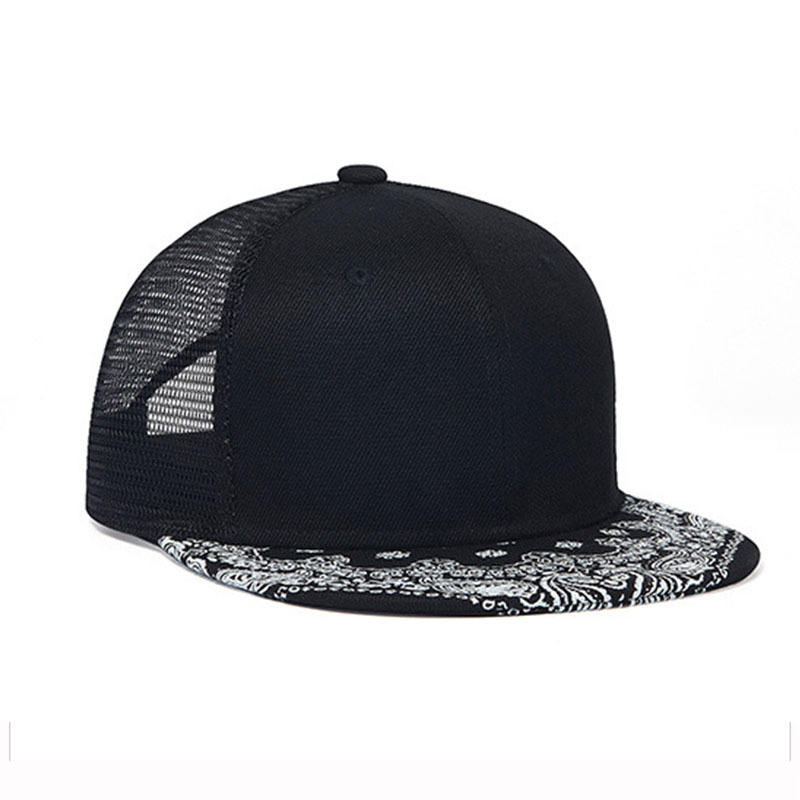 黑色腰果帽檐纯色透气网孔棒球帽跨境外贸工厂批发光板成人帽子详情6