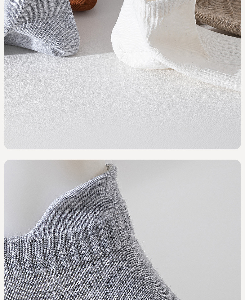 袜子男春秋短袜全棉纯棉抗菌男士棉袜短筒运动袜黑白春夏透气批发详情24