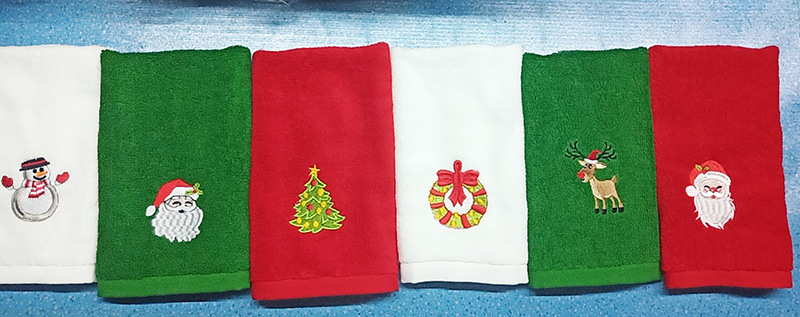 Toalla de fábrica regalos de navidad al por mayor toalla de algodón bordado vacaciones publicidad toalla de cara logotipo puede ser personalizado pic 2