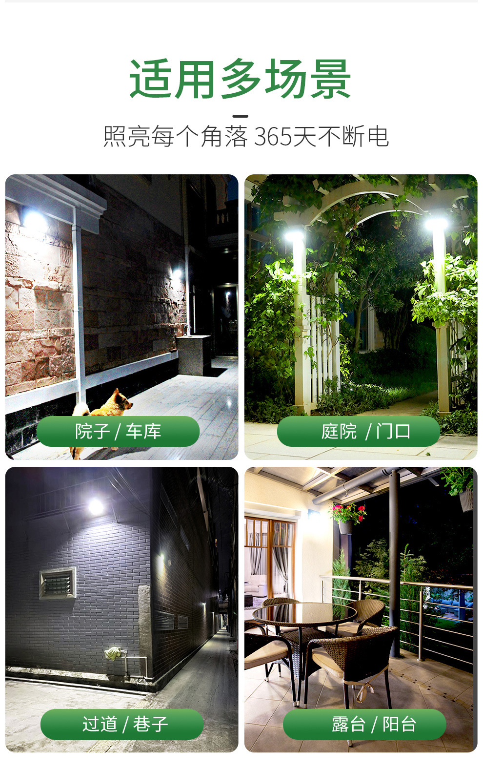 新太阳能灯人体感应家用户外照明led防水花园庭院壁灯天黑自动亮详情16