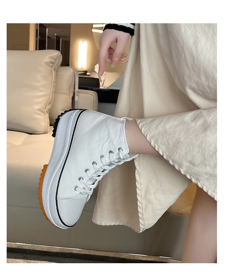 外贸大码女士高帮帆布鞋2023新款运动休闲单鞋百搭厚底透气小白鞋详情15