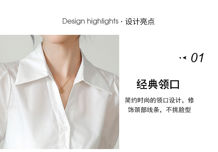 A niche chiffon shirt and top for summer 2024, a new short-sleeved shirt for women with a French style that makes them look slimmer pic 6