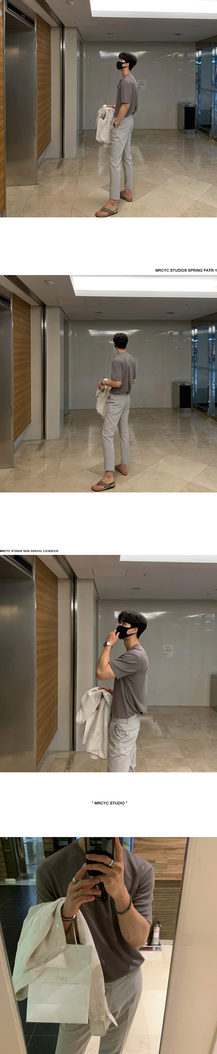 MYQ短袖T恤男士夏季宽松韩版潮流高级感纯棉百搭五分袖纯色体恤详情17