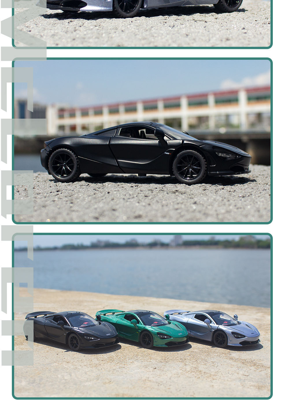 Сплавные эмуляторные игрушки на 1/32 mclaren 720S акустически-оптическая спортивная машина для детей с маленькими автомобилями pic 11