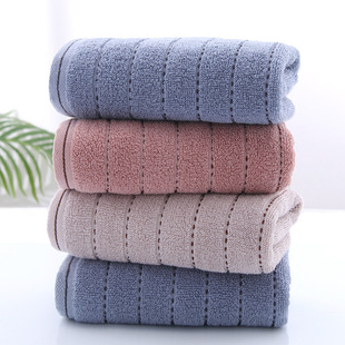 Wholesale pure cotton towels, thickened, soft, absorbent, polyester-cotton, all-cotton household face towels, gift embroidered, Gaoyang County factory pic 10