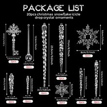 圣诞树挂件节日装饰品新款瀑布雪花透明五角星树枝冰凌套装挂饰详情21