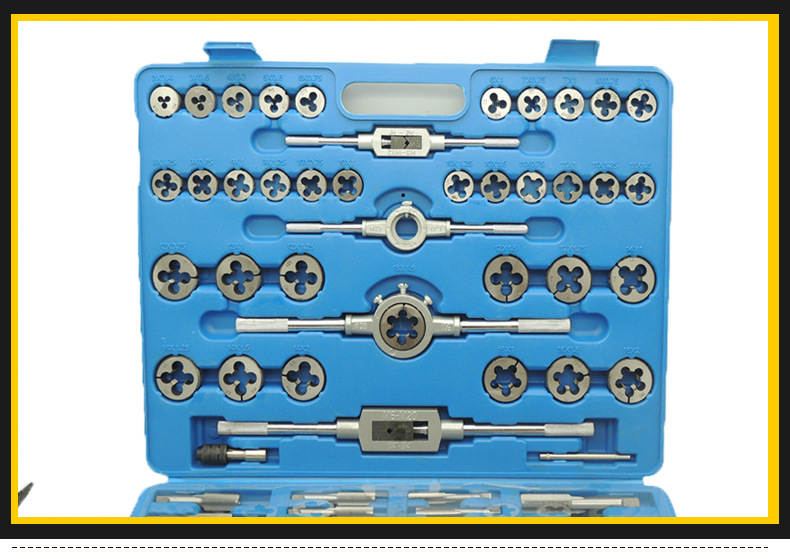 Complete set of taps and dies 110pc taps and dies set, hand wrenches, dies and winches 110 pieces set of taps set pic 58