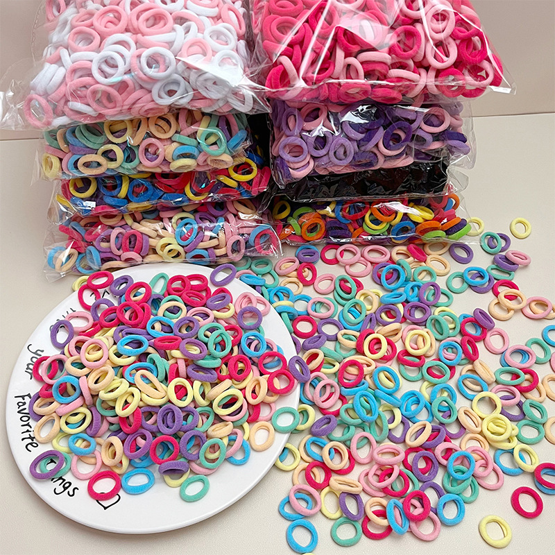 婴幼儿扎头皮筋女童宝宝弹性好不伤发毛巾圈发绳儿童可爱耐用头绳详情2