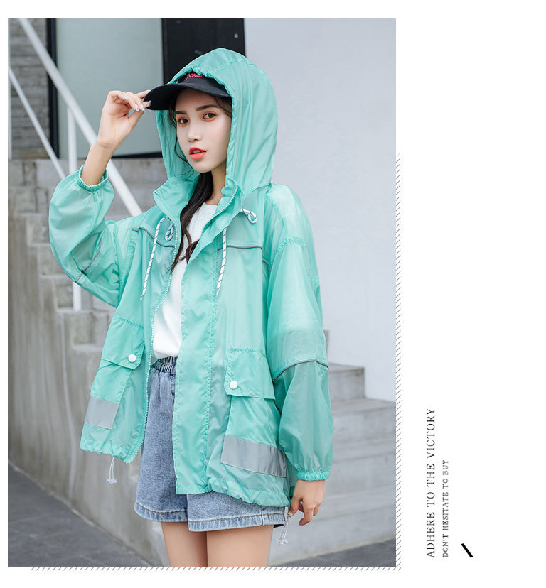 防晒衣服女生夏装2021新款初中高中学生韩版宽松百搭长袖薄款外套详情11