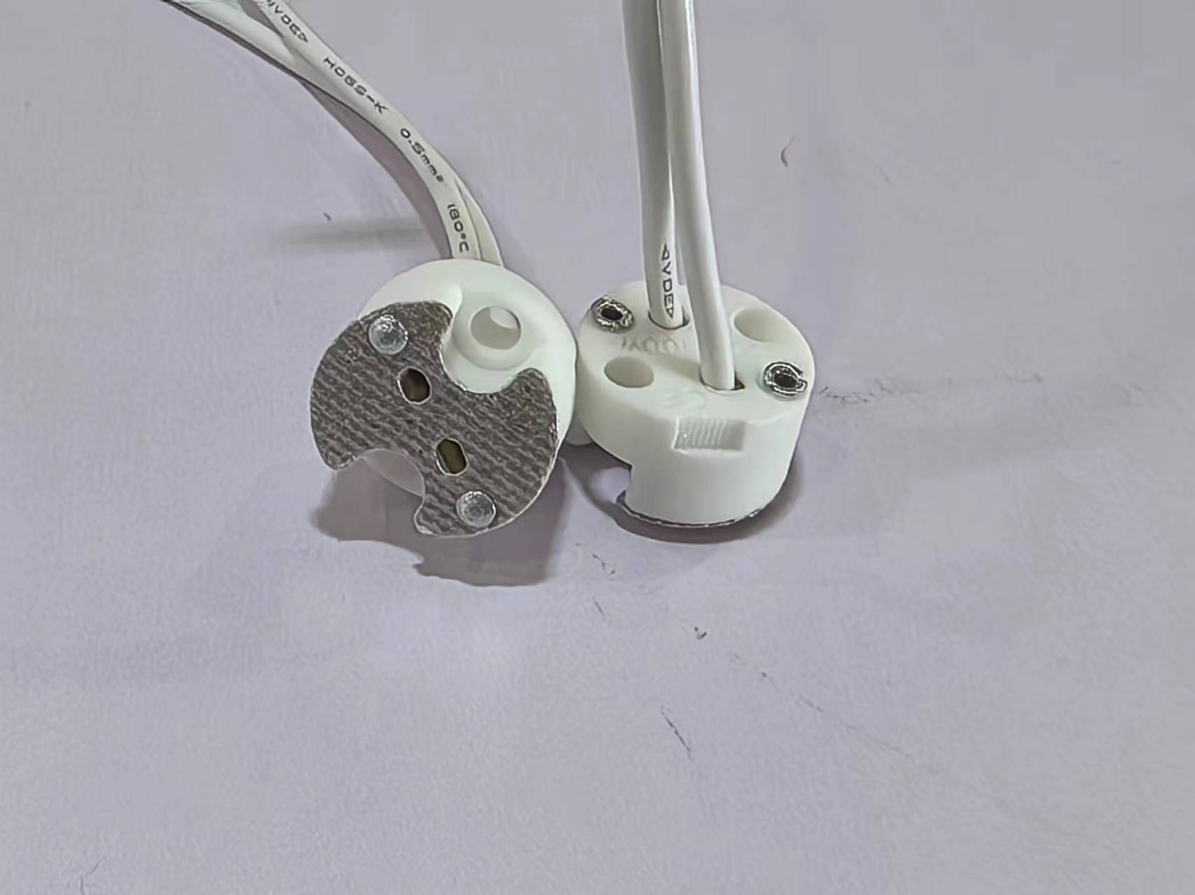 Ceramic lamp head lamp base, halogen lamp base, MR16 lamp base with 10cm line chandelier, led light source accessories manufacturer wholesale pic 4