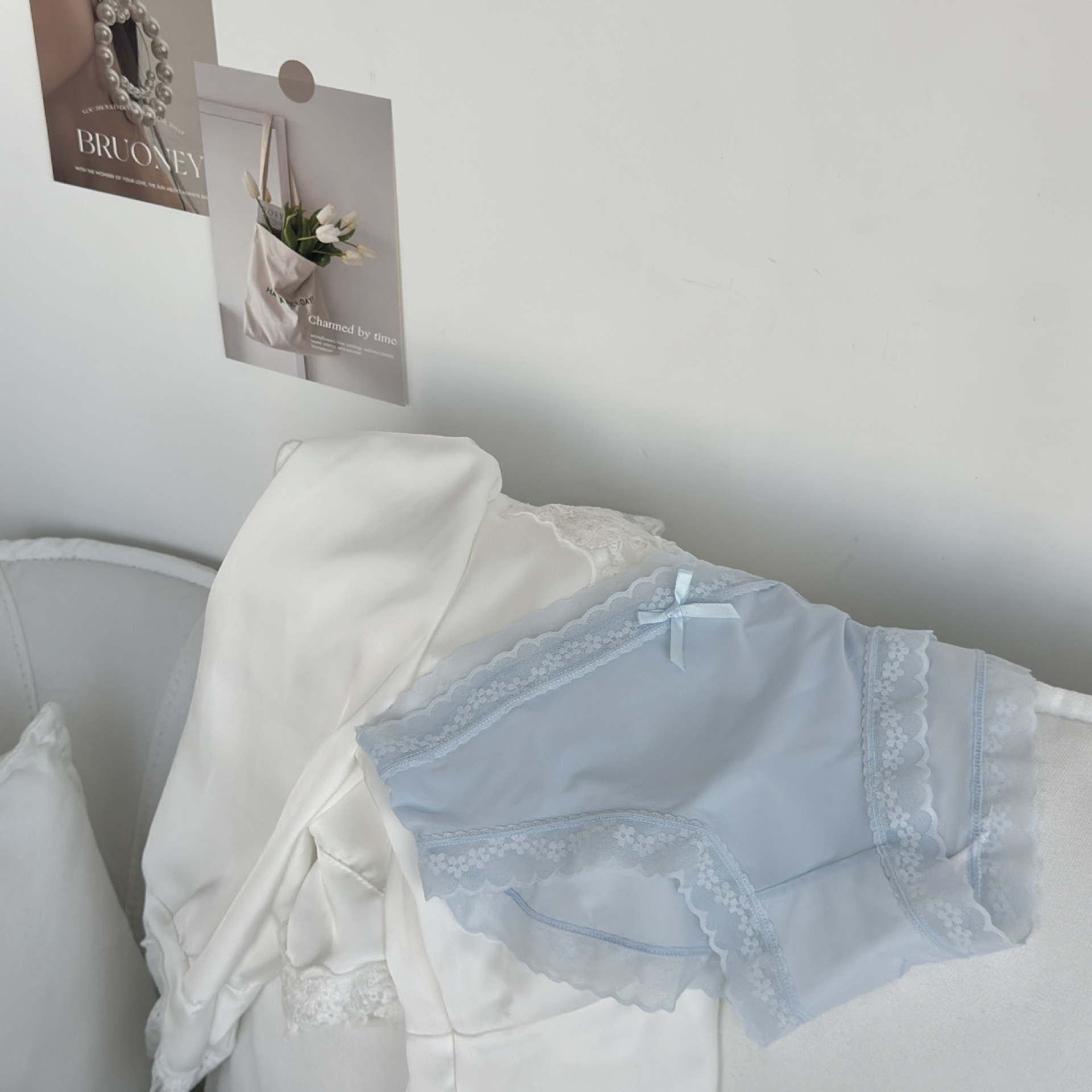 女生中腰冰丝内裤女蕾丝边纯棉全棉抗菌裆少女款大码无痕女士内裤详情10