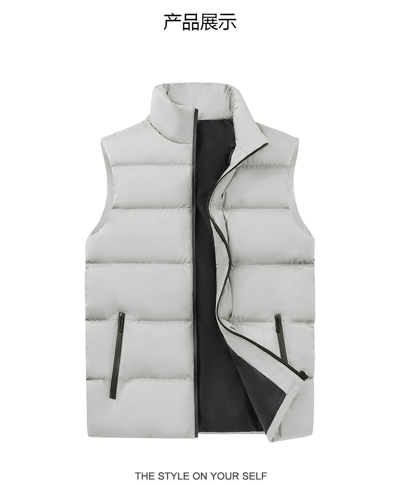 The new down cotton vest for men in autumn and winter is a casual, loose and bag-sized waistcoat for men pic 40