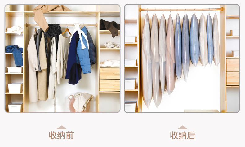衣物防尘罩衣服防尘袋家用可水洗挂衣袋服装透明防水大衣西装套详情5