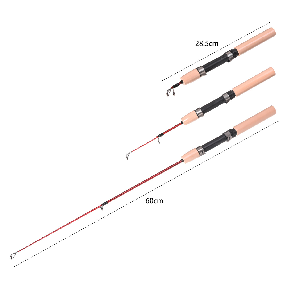 27747 LEO Leou [Ultra-Short Retractable Ice Fishing Rod Set] Export Fishing Rod Winter Fishing AliExpress Fishing gear pic 5