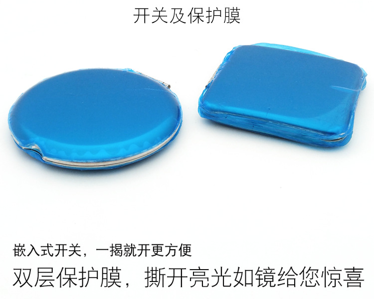 Stainless steel unbreakable small mirror, portable double-sided makeup mirror, diy logo engraving, 2022 new style mirror pic 4