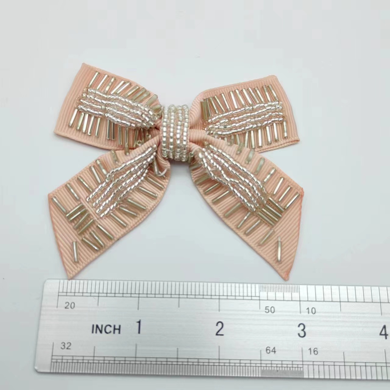 跨境外贸蝴蝶结手工串珠鞋扣帽子服饰服装辅料配件手缝鞋花配饰详情6