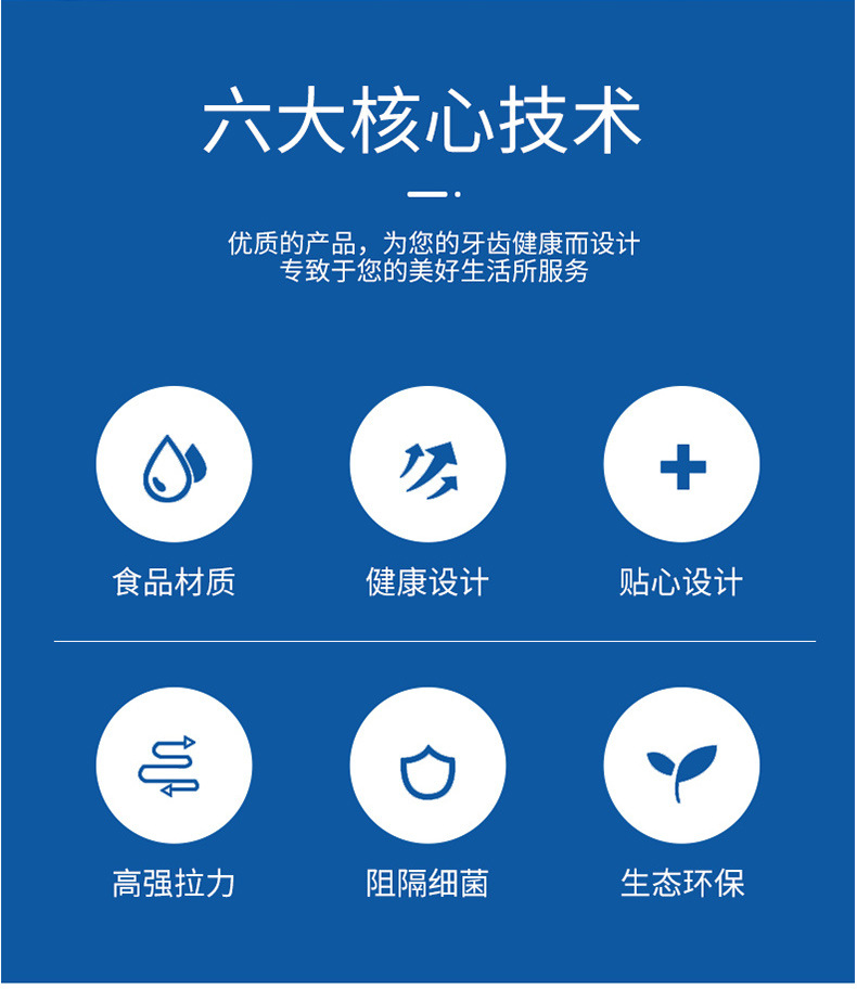 50 pieces of zipper bagged dental floss picks for export, high-molecular bagged dental floss, high-tensile dental floss picks pic 3