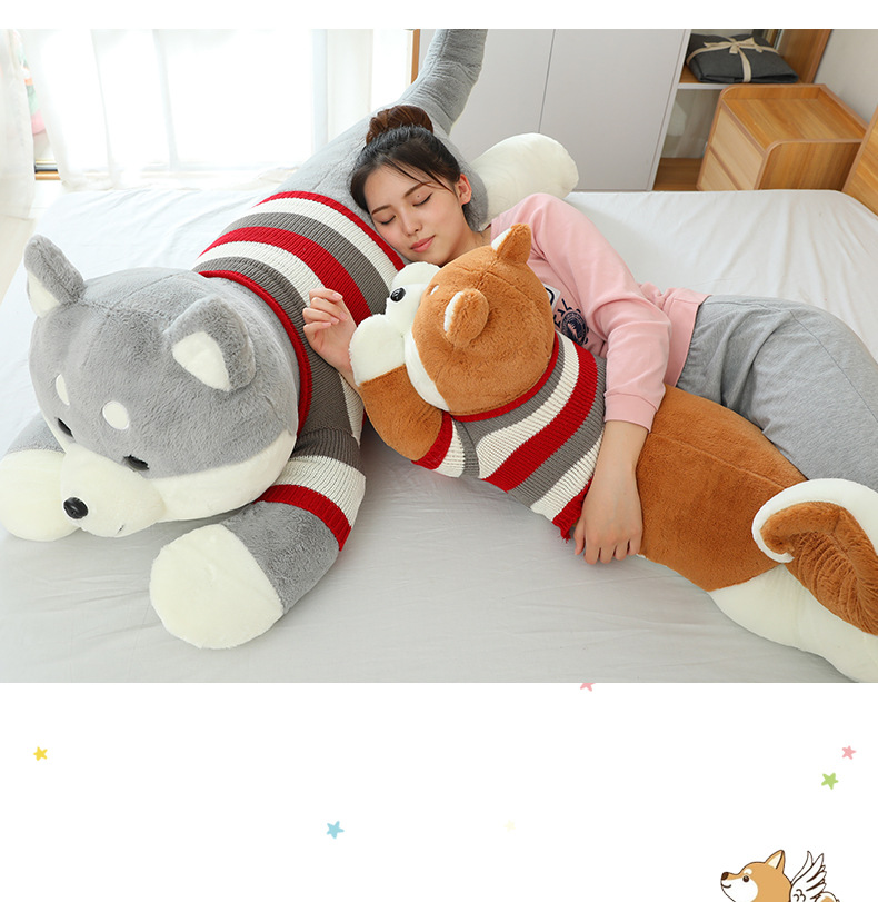 Factory direct supply of Shiba Inu plush toys, Pappa Dog throw pillows, long pillows, bed dolls and cute stuffed toys wholesale pic 12