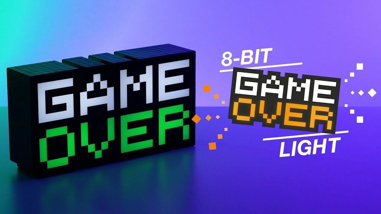Video Game sound game logo light, seven-color night light, Game over letter LED decorative light pic 8