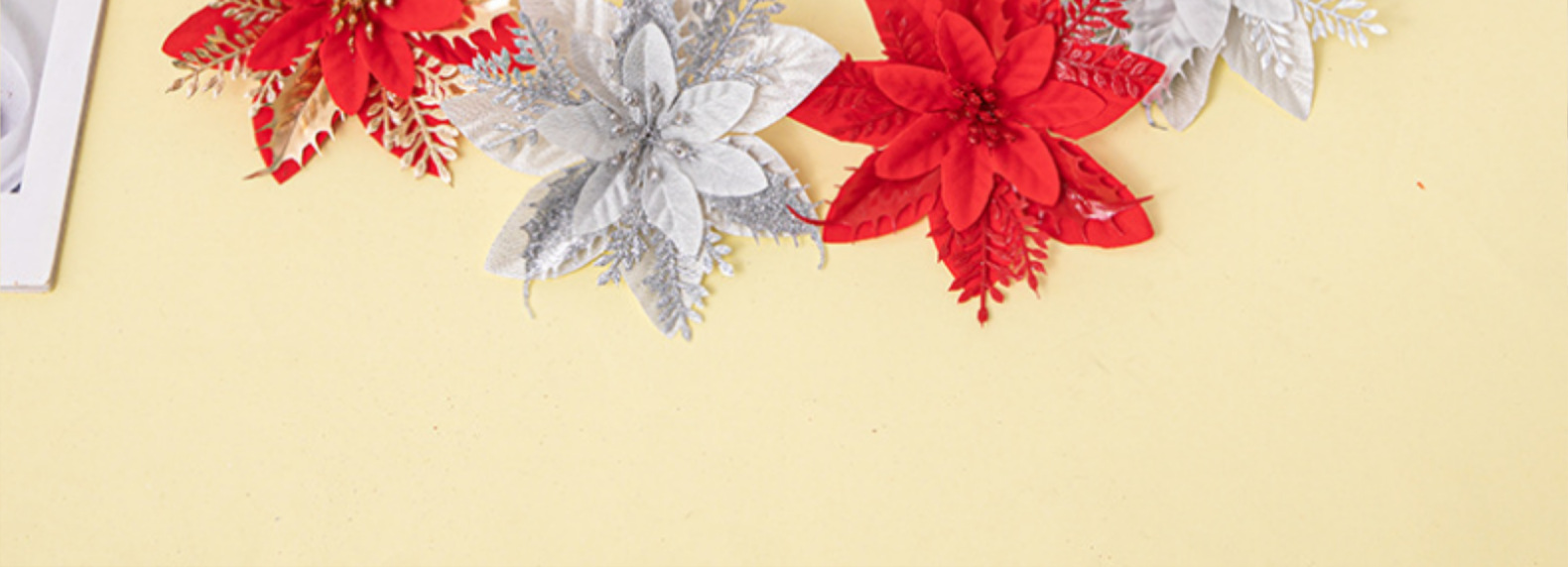 圣诞节金粉 圣诞花 仿真花圣诞 花环 装饰花 圣诞树装饰聖誕 配件详情18