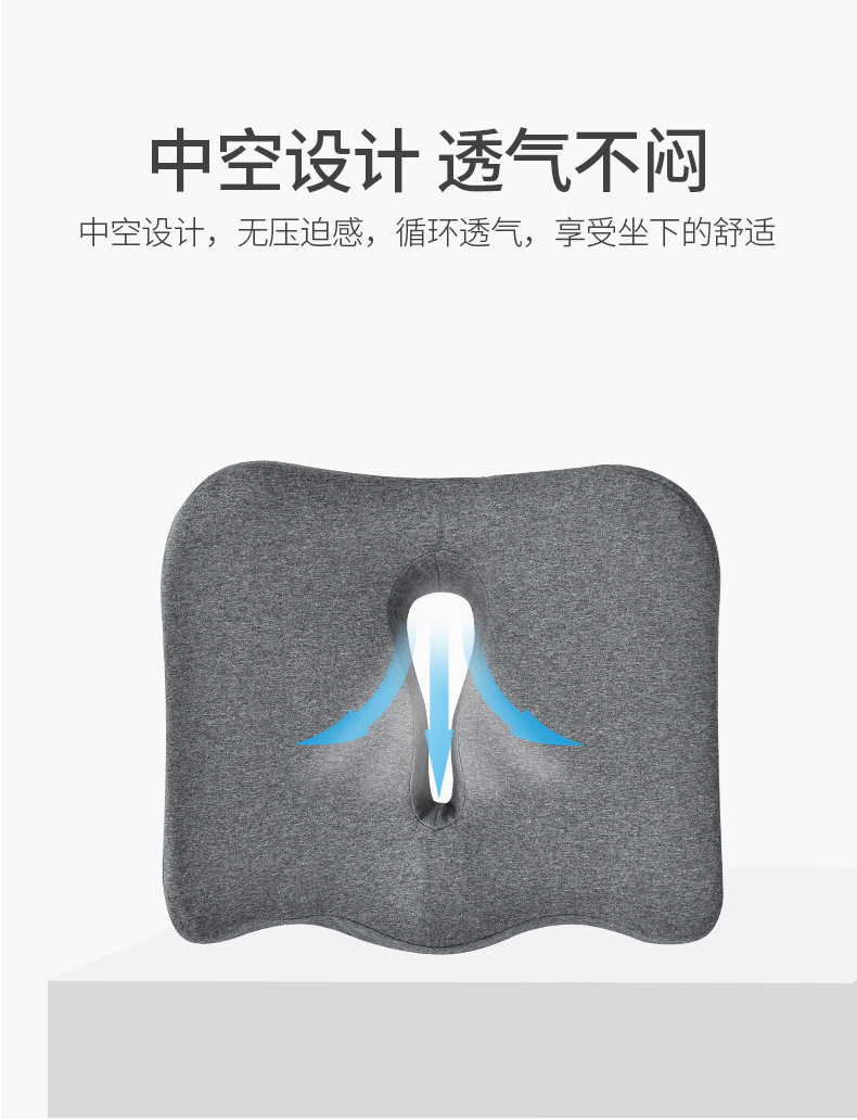 Car seat cushion, memory foam seat cushion, buttock cushion, chair hemorrhoid cushion, slow rebound, office chair cushion for long sitting, foreign trade pic 6