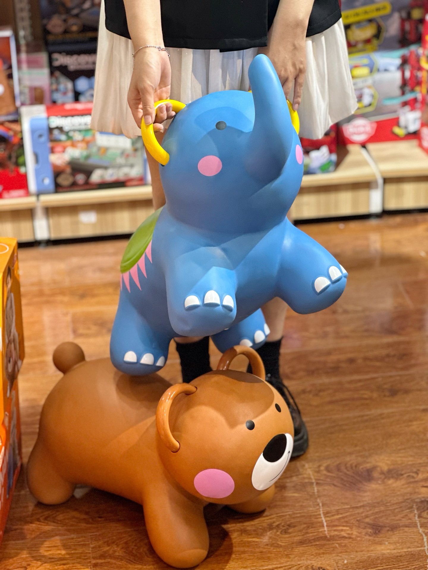 跨境儿童充气跳跳马小熊小象加大加厚赠打气筒男女孩软球类玩具详情2